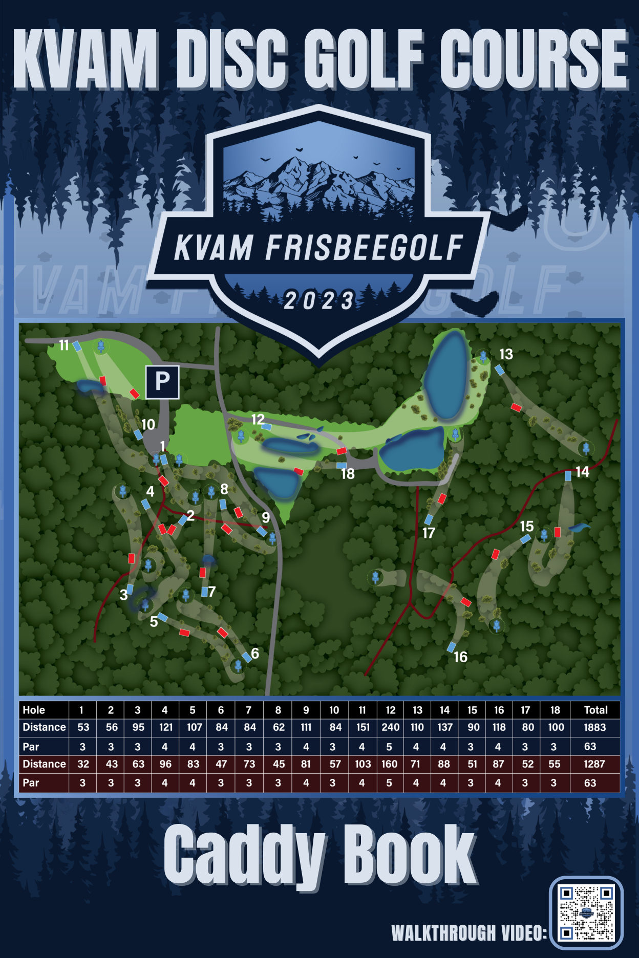 Kvam Frisbeegolf Caddy Book – side 1